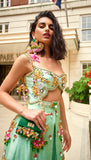 Green Chain-Link embellished Belt Bag