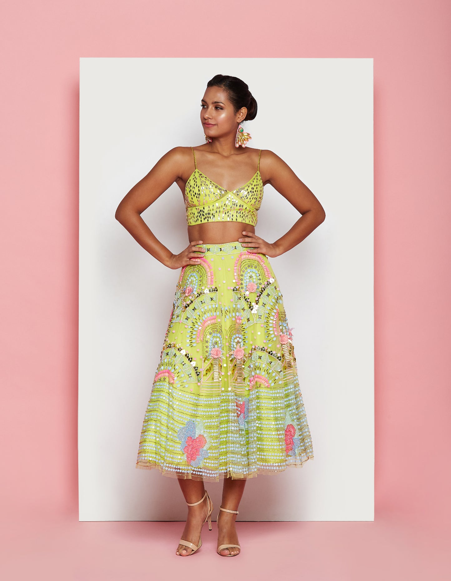 Lime Lehenga Set- Papa Don't Preach
