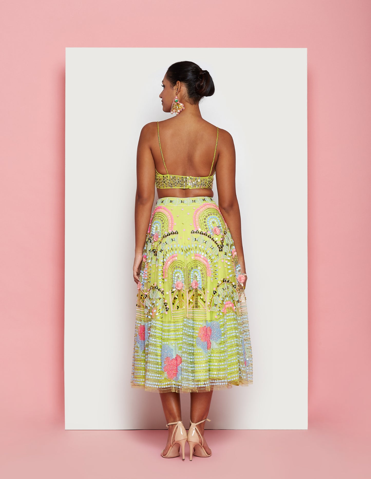 Tapsee Pannu - Lime embellished Lehenga Set