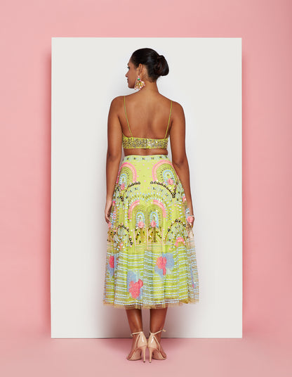 Tapsee Pannu - Lime embellished Lehenga Set