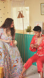 MIRANDA - RED EMBELLISHED KURTA AND PANT SET