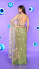 Fiery Mermaid - moss green pre-stitched saree set