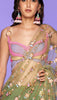 Fiery Mermaid - moss green pre-stitched saree set