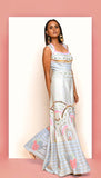 From The Heart : Powder Blue Embroidered Jumpsuit