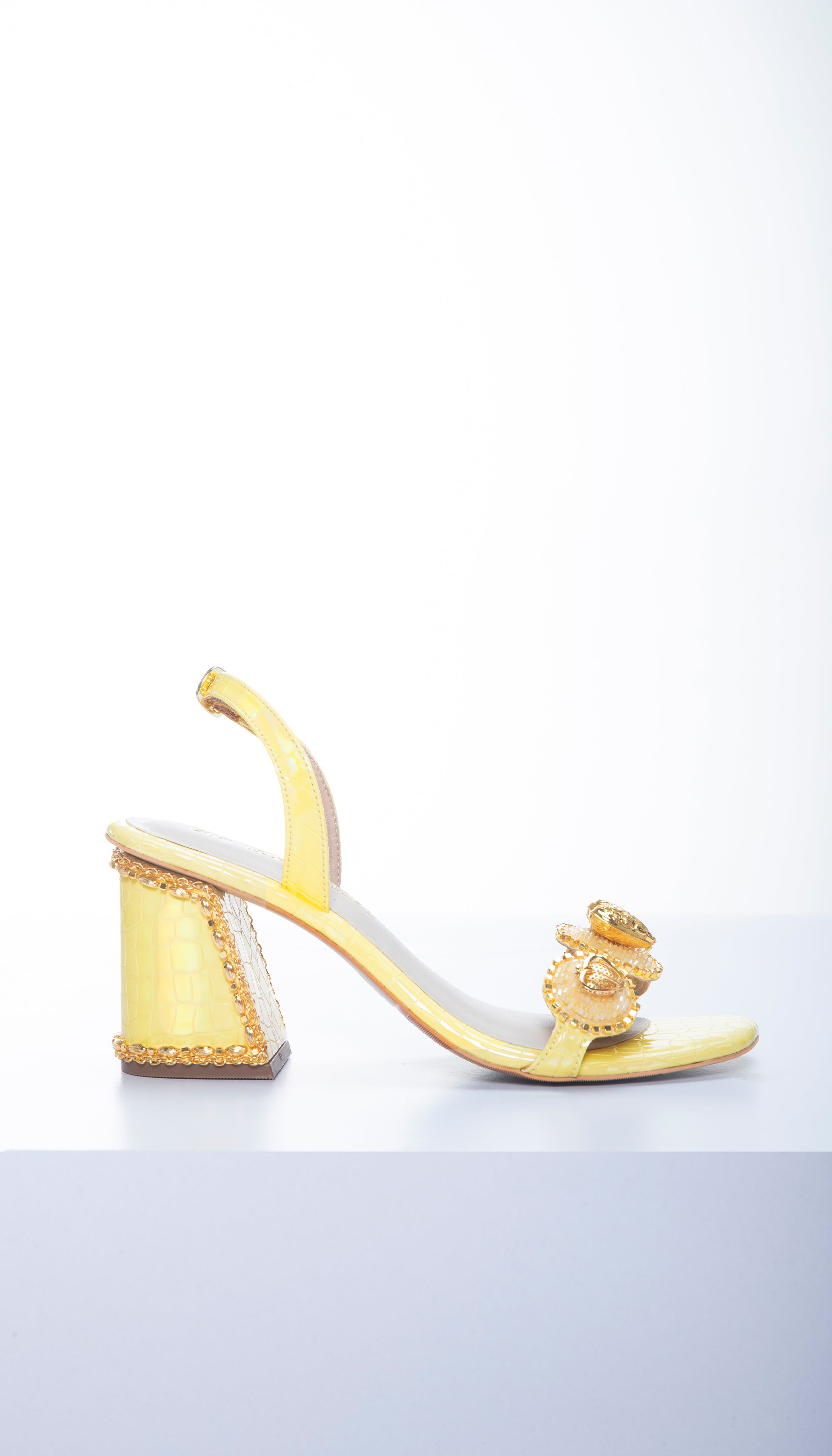 Buy Simply Be Yellow Flexi Sole Kitten Heel Slingback Shoes from Next  Luxembourg