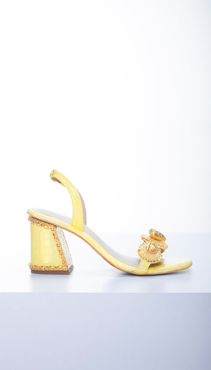 Le Macaron : Lemon - Yellow Block heels