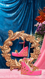 April Moon - Pink Wedge Heel