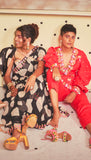 MIRANDA - RED EMBELLISHED KURTA AND PANT SET