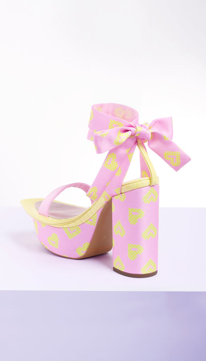 Miss PacMan - Pink Block Heels