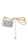 Silver Studded Chain-Link Belt Bag