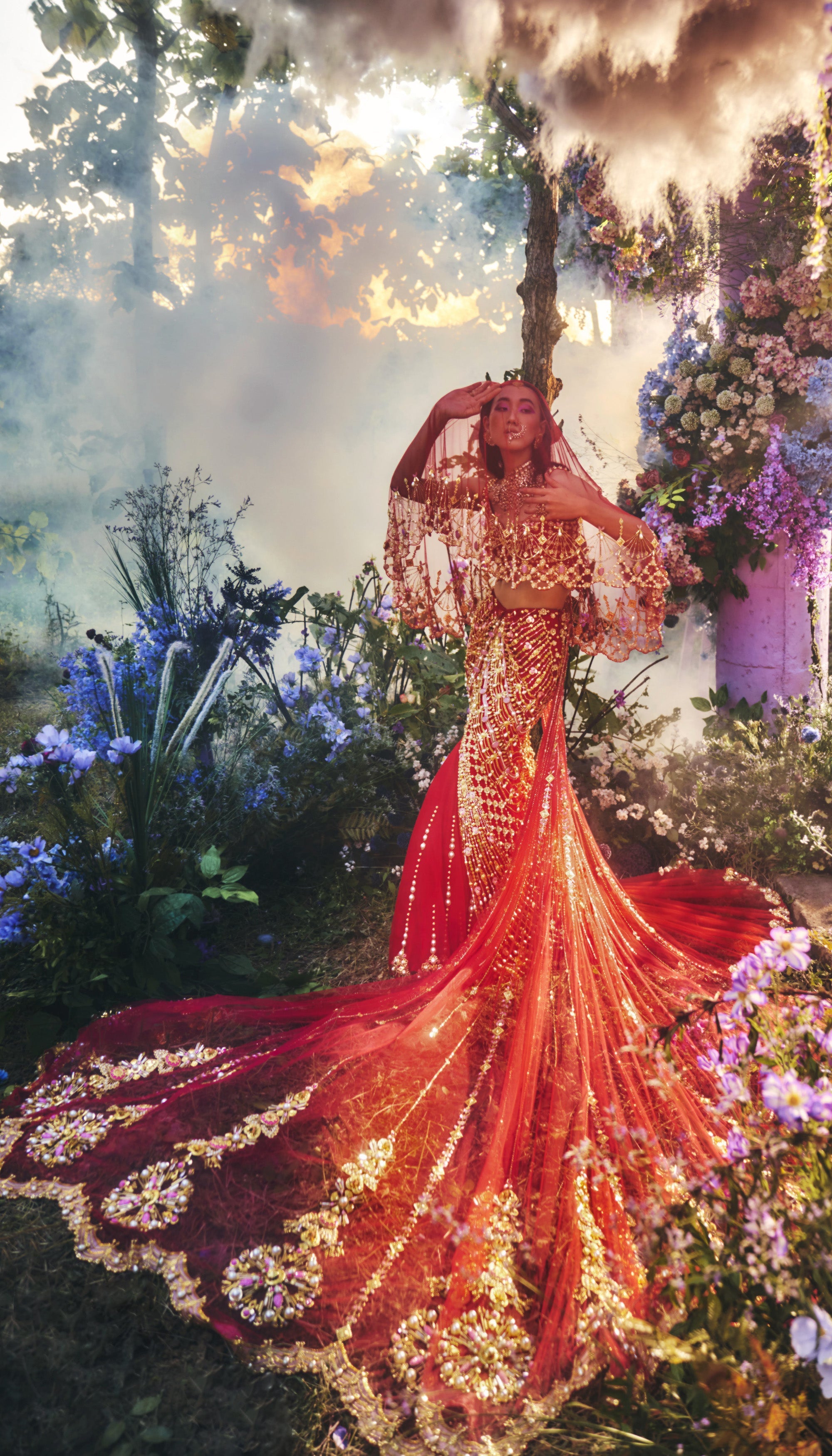 Tamannaah Bhatias Fairy Queen Moment A Mermaid Gown Reimagined As A Floral Lehenga - w87srgv