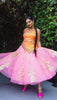Deepica Mutyala - LILAC AND YELLOW EMBELLISHED HALF LEHENGA SET