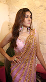 Shooting Star - LILAC EMBROIDERED SAREE SET
