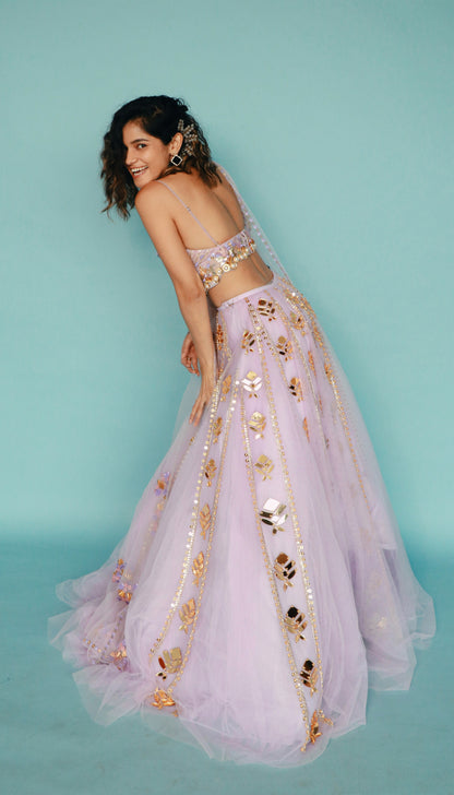 Lilac Full Lehenga Set- Papa Don't Preach