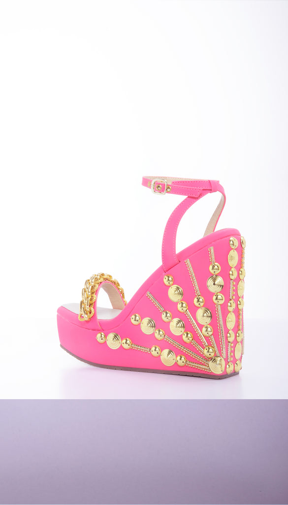 Pink Wedge Heel-Papa Don't Preach