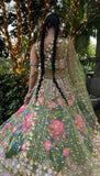 Rowi Singh - I'D WANNA BE ME TOO MOSS GREEN EMBELLISHED FULL LEHENGA SET