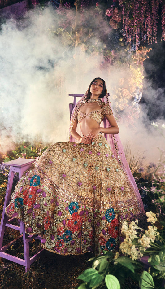 Selene - Ivory Heart Bridal Lehenga Set