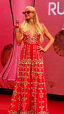Paris Hilton Fiercely Frenzy : Red Embellished Jumpsuit